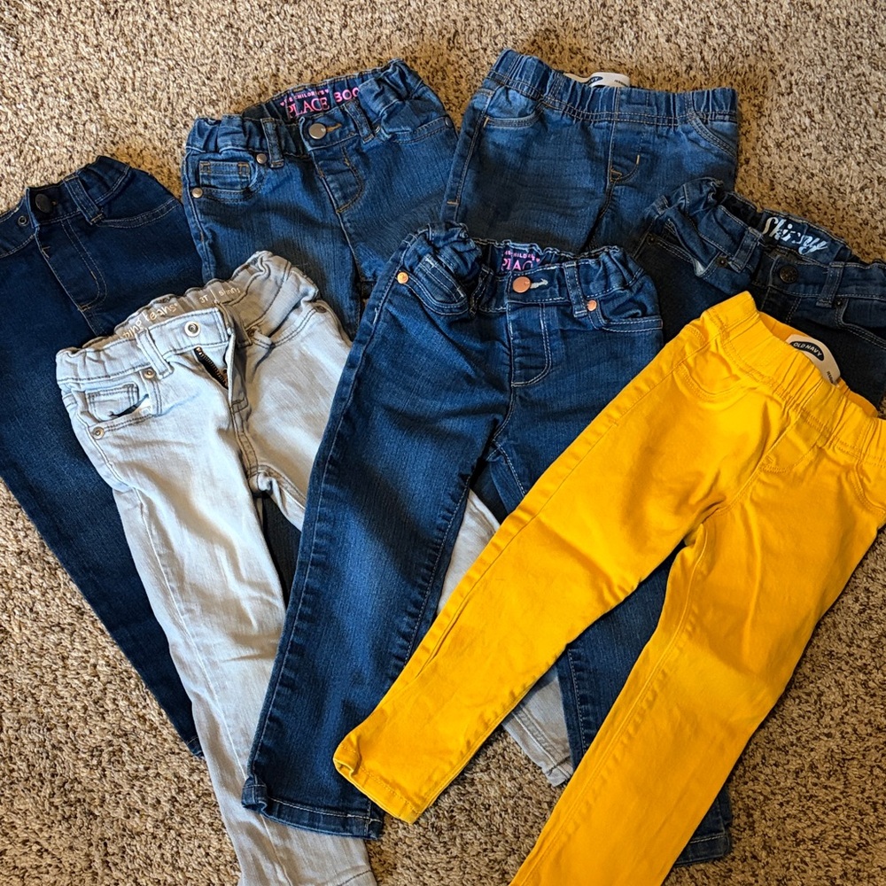 Kids Denim and Yellow Jeans Set